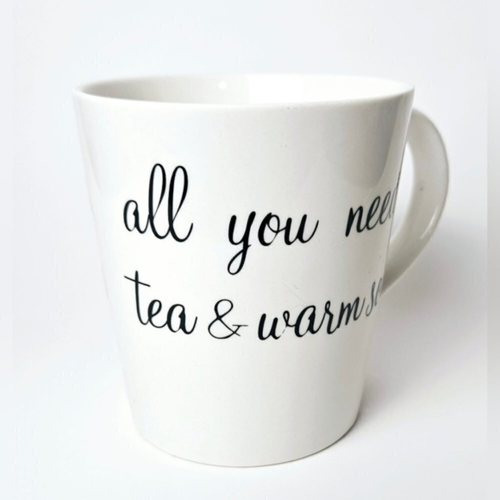 Indigo "All You Need Is Tea & Warm Socks" Inspirational Coffee Mug